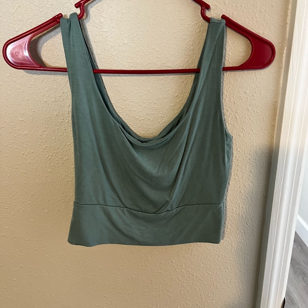 Quiet Storm blue crop top, size: small worn once, super soft and comfy
